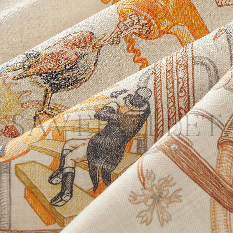 HERMES LE MONDE D'HERMÈS SHAWL 140 H244230S 10 (136*135cm)